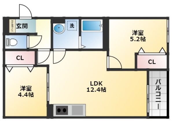 AND TERRACE 羽曳野の物件間取画像